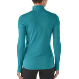 Patagonia Womens Capilene Thermal Weight Zip-Neck Thermal Top rear view in use