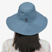 Patagonia Women's Cotton Canvas Stand Up Sun Hat in use rear view