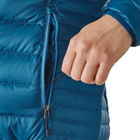 Patagonia Women's Down Sweater Hoody Jacket - 800 Fill Power pull cord in pocket
