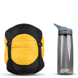 Sea to Summit Spark 4 down Sleeping Bag -15 Degrees compressed next to water bottle
