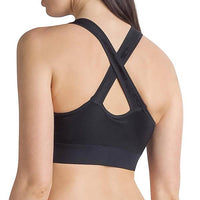 Exofficio Womens Give N Go Sport Mesh Bralette Black side view in use