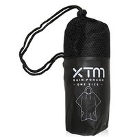 XTM Stash Poncho in use black stuff sack